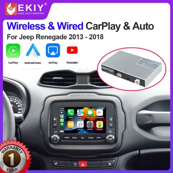 EKIY Žični i bežični modul Apple Carplay Za Jeep Renegade 2013-2018 Žični i Bežični Android Auto Box Mirror Link Svirati