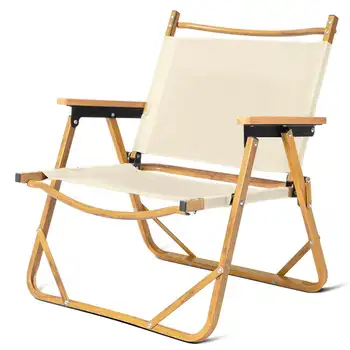 Elegantan prijenosni aluminijski marširati stolica s univerzalnim bež sportski i vrt stolica za aktivni odmor - pogodno za sve vrste rekreacije