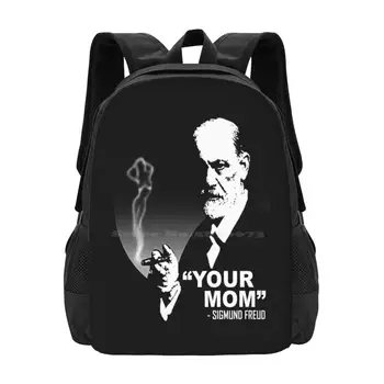 Freud Svoju Mamu/ Voditelj prodaje, ruksak, modne torbe, Sigmund Freud, Ružičaste Boje, Tvoja mama, Psihoanalizu, Psihijatrija, Mema, Smiješne