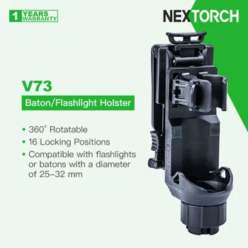Futrola za pendrecima/ svjetiljku Nextorch V73, s mogućnošću okretanja za 360 °, 16 odredbe fiksacije, za promjere glave i tijela 25-32 mm, Brzi odgovor