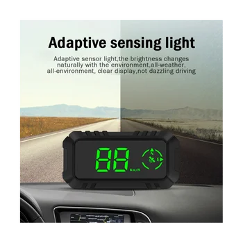 G7 Univerzalni auto HUD GPS Glavnom zaslonu Vodič za brzine Flat mjerač Auto pribor