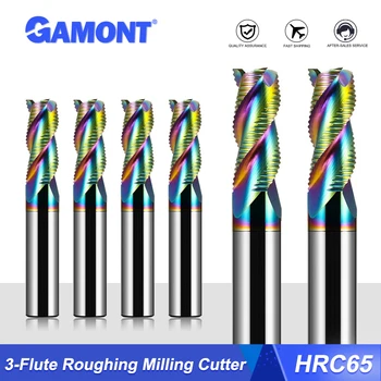 GAMONT HRC65 3-Utor od karbida volframa postali tradicionalan нанопокрытием Za grubu obradu Aluminija alat za Glodanje, CNC