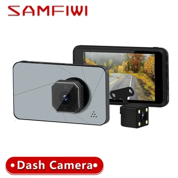 HD 1080P 4-inčni video snimač, auto video snimač, stražnja kamera, dual kamere, Dvr za automobile, G-senzor za noćni vid