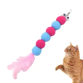 Igračka za mačje štap, Soft Mačja coli, Duga igračaka, igračke za mačke od pužni perja, Zabavna interaktivna Zamjena mačka štapići Za плюшевую
