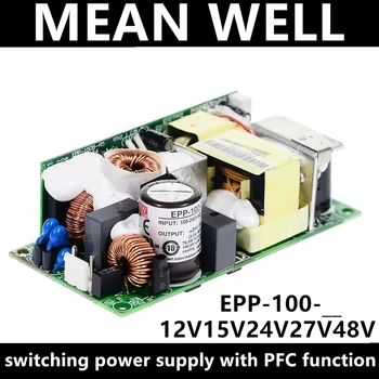 Impulsno napajanje MEAN MELL EPP-100-12 EPP-100-15 EPP-100-24 EPP-100-27 EPP-100-48, jedna skupina izlaznih signala s funkcijom PFC, Mw