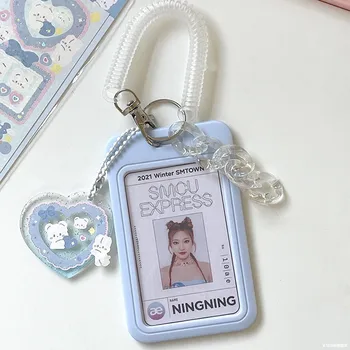 INS Baby Blue Mliječno Roza Držač Fotografije Slatka Kreditnu Nositelj identifikacijske kartice 3 Inča Idol Razglednica Zaštitna Torbica S Ovjesom Vruće