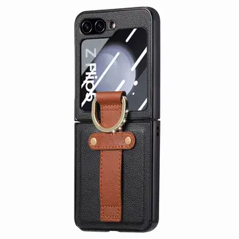 Izolacija prsten Torbica za telefon Samsung Galaxy Z Flip 5 Flip5 5G Kožni tvrdi torbica za zaštitu od pada