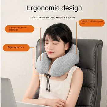 Jednostavno jastuk za podršku vrata sa efektom memorije i torbicom od ledenog svile za putovanja, ortopedski jastuci za spavanje, olakšavanja boli