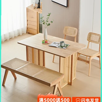 Ji ji feng Japanski stol od ratana potrošačke kompaktno brvnara dugi stol od skandinavskog drveta pravokutni stol i čaj