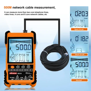 K618 500M Ručni Prijenosni Kabel Tester sa Analognim Digitalnim Pronalaženjem POE Test kabel Uparivanje ID Osjetljivost Uparivanja Regulirano