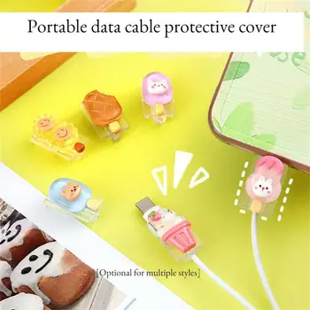Kabelski zaštitnik USB-linije, silikonska zaštitna torbica za kabel za prijenos podataka, Slatka crtani sredstva za zaštitu vodova za prijenos podataka, Kabelski organizator, besplatna dostava