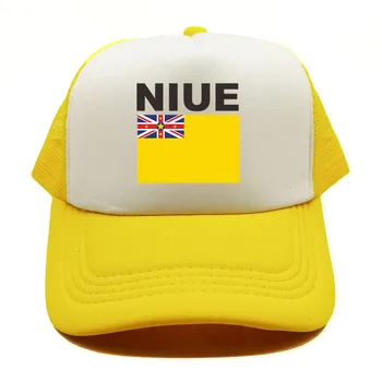 Kapu Kamiondžija Niue, Ljetna muška naglo šešir sa zastavom zemlje, Kape Unisex, ulične mreže kape