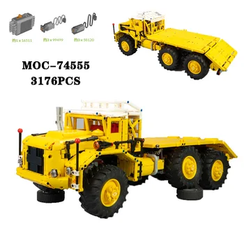 Klasični Transportni kamion MOC-74555 3176 kom., model nastavaka visoke složenosti, igračke za odrasle i djecu, pokloni za rođendan i Božić