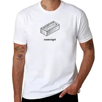 Koncept opeke (na Делезу), crno-bijela verzija. T-shirt, zabavna majica, majica kratkih rukava, gospodo grafički majice