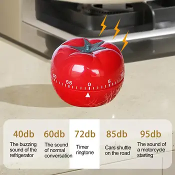 Kuhinjski tajmer u obliku paradajza, Nalik Alarm, od 1 minute do 60 Minuta, Podesivi odbrojavanje, Mehanički timer