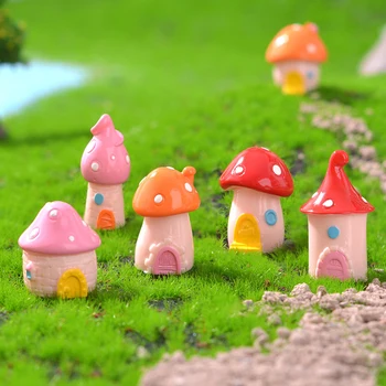 Kuća lutaka od 1 kom., Mini figurica slatka gljiva ukrasa, mikro-pejzaž za dekor dollhouse, dječje igračke za igranje uloga