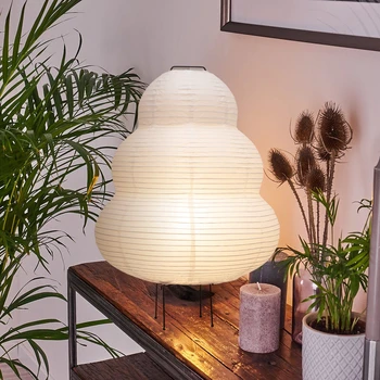 Lampe za Akari Wabi-sabi, Japanski lampa od rižinog papira, Dizajn Ногучи, noćni lampe s podesivim svjetline za zaštitu očiju, lampe za uređenje doma