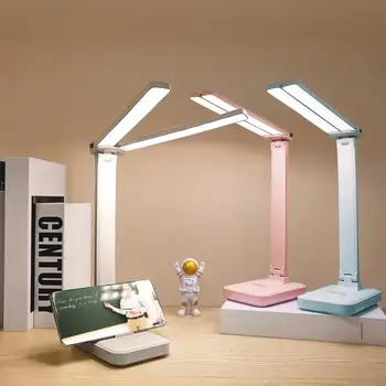 Led lampa za čitanje s podesivim svjetline, plan za štednju energije, bez treperenja, punjiva svjetla, sklopivi USB punjenje T