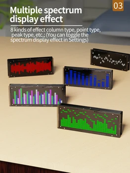 Led Music spektralni prikaz Diy Kit 16x32 Ritmu Light Clock 8 Vrsta prikaza načina Lemljenje SMD Projektni indikator razine
