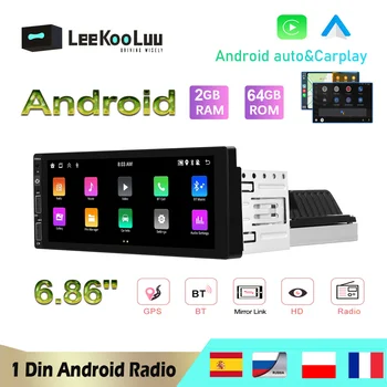 LeeKooLuu Android za 1 Din GPS Auto Stereo Radio 6,86 