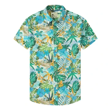 Limuna Havajske Košulje Muške Plaža Majice s 3D Biljaka i Cvijeća po cijeloj površini, Najviše u stilu Харадзюку, Slobodna Muška I Ženska Odjeća, Košulje