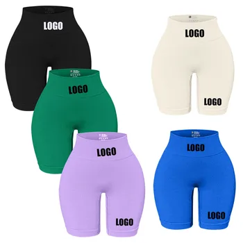 Ljetne hlače za joge sa logotipom po narudžbi, ženske biciklističke gaćice, обтягивающая odjeća za fitness