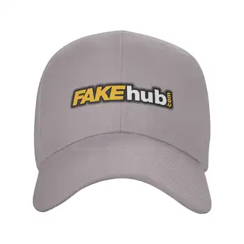 Logo FakeHub s grafičkim logotipom marke, kvalitetni traper kapu, Вязаная kapu, kapu