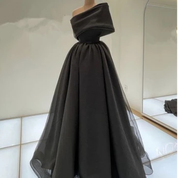 Loptu haljina Sapmae bez naramenica, bez vrata, od tila, Taft, munje, Jednostavno Elegantna Večernja haljina za prom Za žene