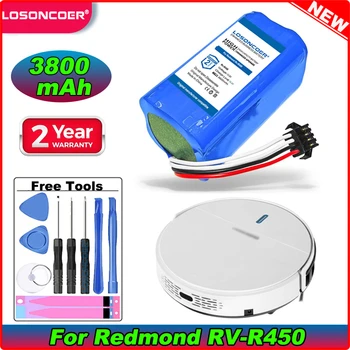 LOSONCOER 3800 mah Baterija Za Redmond RV-R450 RV R450 Pribor Za Robota-Usisivača