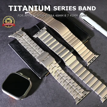 Luksuzni Titanium narukvica serije za Apple Watch Ultra 2 49 mm Remen 9 8 7 45 mm 42 mm 44 mm Muški Remen za iWatch 6 5 se 4 3 41 mm 40 mm