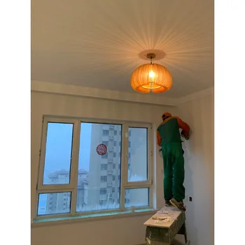 Luster Led Art stropne lampe za osvjetljenje sobe, Drvene Stropne Lampe od drveta E27, Dnevni boravak Kuhinja
