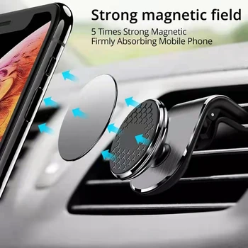 Magnetski držač mobilnog telefona u Automobilu Ventilaciju Umetkom, Nosač trake sastojini, GPS Podrška za iPhone13 Huawei, Samsung, Auto Držač telefona sa Rotacijom 360 Stupnjeva