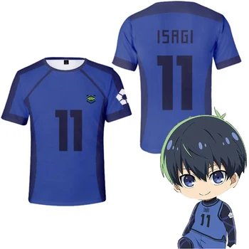 Majica Plava Lock sa anime-nogometne reprezentacije, Besplatno t-shirt s 3D ispis, Casual moda majica kratkih rukava, Muška majica, Dječja majica
