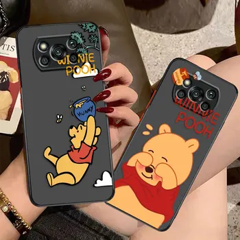 Mat torbica za telefon Xiaomi POCO X4 X3 M4 M3 M2 F5 F4 F3 GT F2 C40 CC9 PRO 4G 5G A3 Torbica Funda Capa U obliku Školjke Žuta Winnie Pooh