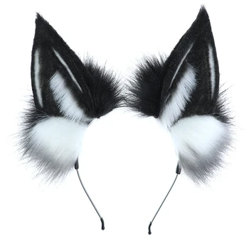 Medo obruč za kosu koji simulira волчьи uši, povez za glavu s životinjama, rekvizite za karnevalske Косплея