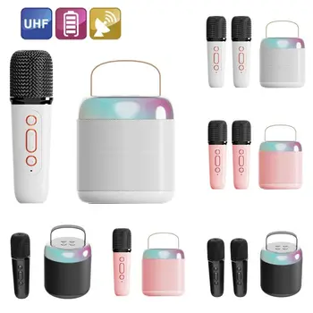 Mini-karaoke-stroj Bluetooth Bežične аудиомикрофон s pozadinskim osvjetljenjem, RGB, audio HIFI, dvostruki mikrofon, Mini-mobile karaoke stroj