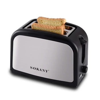 Mini-stroj za pripremu sendviča SK08S za doručak, kućanskih toster za 2 kriške, peć za pečenje kruha u 7 nijansi s vrlo širokim utorima