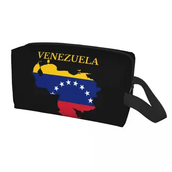Moda Venezuela Kartica Zastavu Zemlje Putnu Torbu Za Toaletni Ženska Republika Venezuela Косметичка Za Beauty Make-Up Storage Dopp Kit