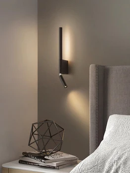 Moderna led zidna svjetiljka s mogućnošću okretanja na 330 °, zidne lampe za čitanje, lampa za прикроватной stolovi u spavaćoj sobi za goste hotela, pozadinsku ukras nezavisni prekidač