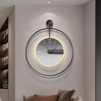 Moderni modni satovi, zidni jednostavno sat na baterije, Veliki tihi dnevni boravak, Metalni Reloj Digital Paid Home Decor