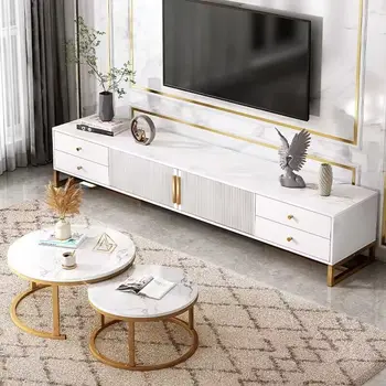 Moderni postolja za tv, konzole, Luksuzni Bijeli stol u skandinavskom stilu, stol za tv u dnevnoj sobi, Prostor za skladištenje Namještaja za tv MQ50DS