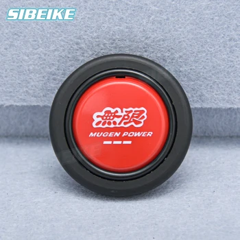 MUGEN Jdm Modificirani Auto-Stil Dugme alarma za volan Univerzalni 6 cm, Crveni poklopac Prekidača alarma Mugen