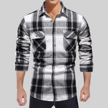 Muška Moda Jesen Novi Lak Casual košulja u poslovnom stilu s džepovima Оверсайз, Plaža Trendy prozračna majica, Majice Camisas De Hombre