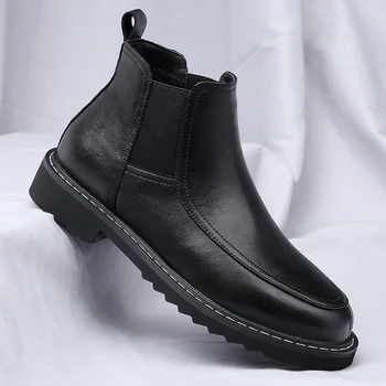 Muške cipele ručne izrade i od prirodne kože Vrhunske Kvalitete, Klasična đonovi cipela na ravne cipele, Modni Casual cipele, udobne Muške čizme, Moto čizme
