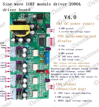 Neto синусоидальная val, odašiljač IGBT modul za upravljanje 2000A, ploča vozača, odgovarajući priključni kabel s priključaka