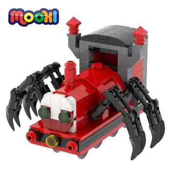 Niz Kreativnih igara MOOXI Vlak-pauk, blokovi, Montaže Modela Čudovište, Razvija igračka Za bebe, poklon MOC1182