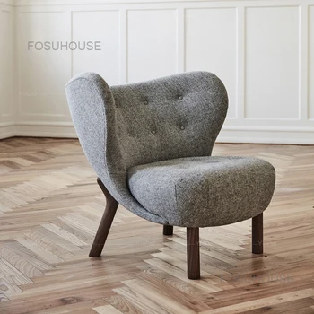 Nordijsko pojedinačni tkanina za kauč od ovčje vune, stolice za dnevni boravak, kauč Dizajn za Kreativni odmor, Luksuzni Namještaj za dom, Jednokrevetnu stolica