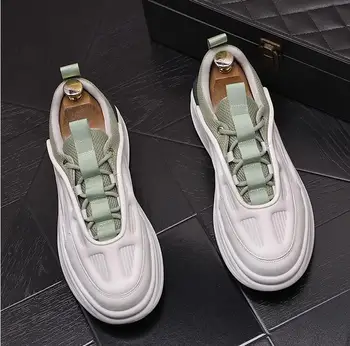 Novi Dizajn Bijele Cipele, Tenisice na Masivnoj Platformi s Debelim Tipke, gospodo Svakodnevne Tenisice Zapatos Hombre