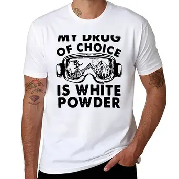 Novi moja omiljena droga-majica s bijelim prahom, sportska majica kratkih rukava, običan majice za muškarce