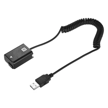 NP-FW50 Lažno Baterija Medusobno USB Kabel Za Punjenje Komponenta Za Sony A7 A7R A7S A7M A7II A7S2 A7M2 A7R2 A6500 A6300 Spojnica dc